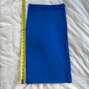 Topshop midi skirt size 0 blue
